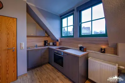 Küche/Küchenzeile in der Unterkunft Auszeit-im-Harz Haus 5 Wohnung 31