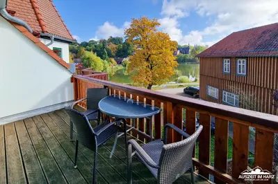 Ein Balkon oder eine Terrasse in der Unterkunft Auszeit-im-Harz Haus 5 Wohnung 33