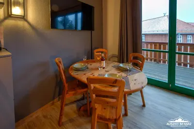 Ein Balkon oder eine Terrasse in der Unterkunft Auszeit-im-Harz Haus 5 Wohnung 34