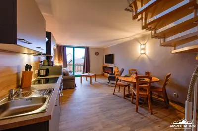 Küche/Küchenzeile in der Unterkunft Auszeit-im-Harz Haus 5 Wohnung 37