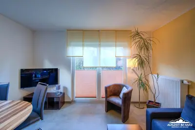 TV/Unterhaltungsangebot in der Unterkunft Auszeit-im-Harz Haus 6 Wohnung 2