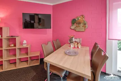 TV/Unterhaltungsangebot in der Unterkunft Auszeit-im-Harz Haus 6 Wohnung 4
