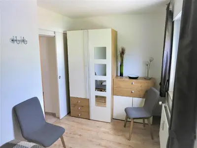 Ein Sitzbereich in der Unterkunft Ferienwohnung Lieblingsplatz