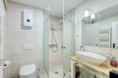 Ein Badezimmer in der Unterkunft Ferienwohnungen Steinweg 61