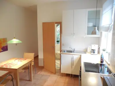 Küche/Küchenzeile in der Unterkunft Apartment Haus Brüchert