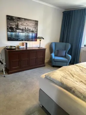 Ein Sitzbereich in der Unterkunft Ambiente am Breiten Tor Apartment 2