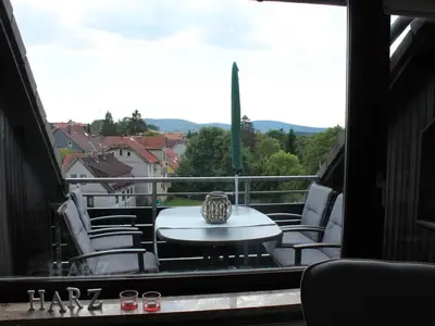 Ein Balkon oder eine Terrasse in der Unterkunft Holiday apartment small building