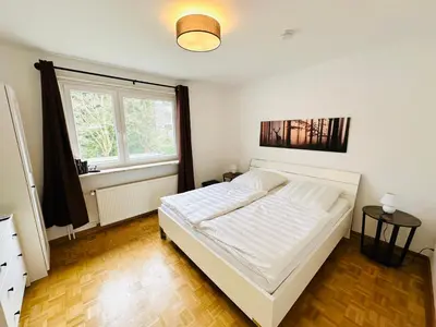 Ein Bett oder Betten in einem Zimmer der Unterkunft Harzhausen