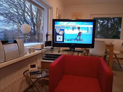TV/Unterhaltungsangebot in der Unterkunft Hexenstube Jorjina - WLAN - Garten- tolles Bad - Garage mit Wallbox- Brockenblick-Wandern -Mountainbike - Motorradurlaub