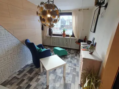 Ein Sitzbereich in der Unterkunft Haus Harzliebe