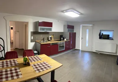 Küche/Küchenzeile in der Unterkunft FeWo Villa Krodo Am Burgberg