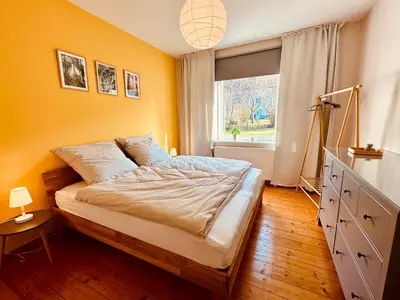 Ein Bett oder Betten in einem Zimmer der Unterkunft Ferienwohnung Kaiserliebe