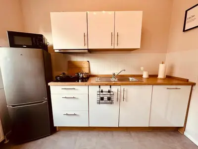 Küche/Küchenzeile in der Unterkunft Ferienwohnung Kaiserliebe