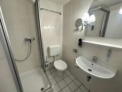 Ein Badezimmer in der Unterkunft Gästehaus am Harz