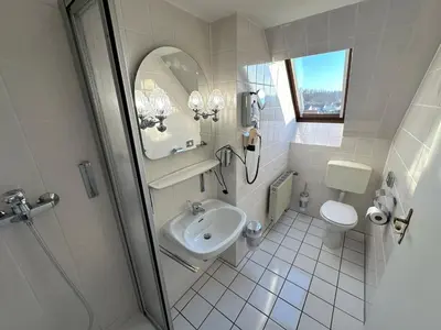 Ein Badezimmer in der Unterkunft Gästehaus am Harz