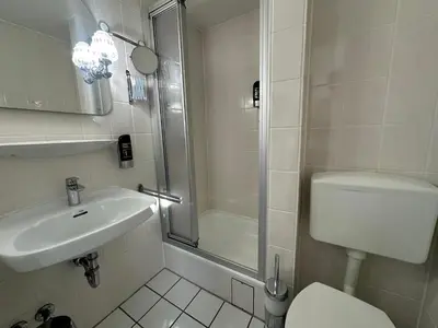 Ein Badezimmer in der Unterkunft Gästehaus am Harz