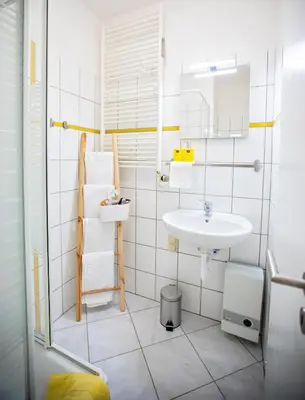 Ein Badezimmer in der Unterkunft it‘s me