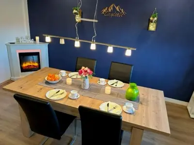 Küche/Küchenzeile in der Unterkunft Ferienwohnung Knopp
