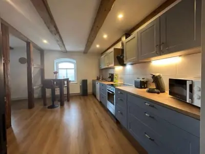 Küche/Küchenzeile in der Unterkunft Ferienwohnung Knopp
