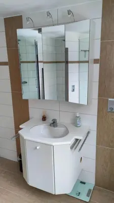 Ein Badezimmer in der Unterkunft Rabenhorst