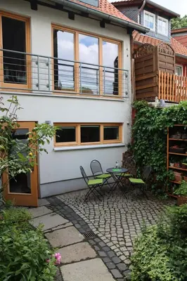 Ein Garten an der Unterkunft Ferienhaus Anno 1720