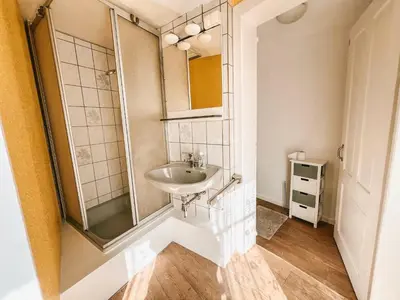 Ein Badezimmer in der Unterkunft Gemütliche Terassenwohnung mit rustikalem Charme