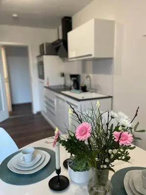 Küche/Küchenzeile in der Unterkunft Ferienwohnung Familie Ahrend