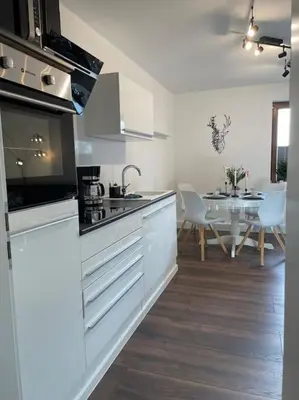 Küche/Küchenzeile in der Unterkunft Ferienwohnung Familie Ahrend