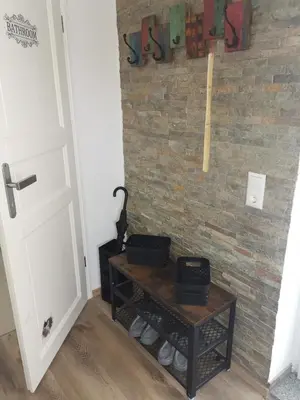 Grundriss der Unterkunft Pauls Hexenhaus Wohnung Hexe mit Fahrrad Garage und Innenhof für Motorräder