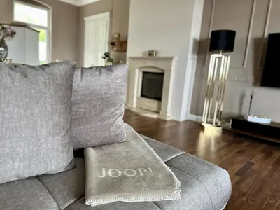 Ein Sitzbereich in der Unterkunft Villa Bellevue