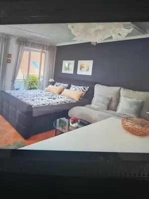 Ein Bett oder Betten in einem Zimmer der Unterkunft An der Rotbuche