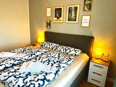 Ein Bett oder Betten in einem Zimmer der Unterkunft FeWo mal Anders - exklusiv Urlauben