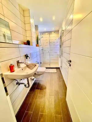 Ein Badezimmer in der Unterkunft FeWo Füchse Braunlage I Verwaltung und Betreuung durch FIRMA ZZ-Braunlage