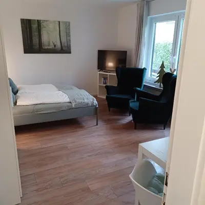 Ein Bett oder Betten in einem Zimmer der Unterkunft Wandertraum