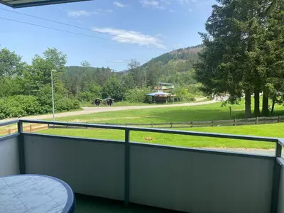 Ein allgemeiner Bergblick oder ein Berglick von der Ferienwohnung aus
