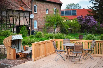 Ein Garten an der Unterkunft Ilsehof Tiny-House Mimi