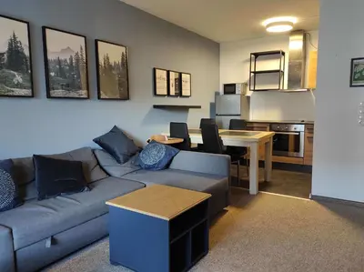 Ein Sitzbereich in der Unterkunft Ferienwohnung Harzverliebt
