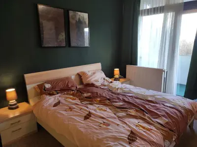 Ein Bett oder Betten in einem Zimmer der Unterkunft Ferienwohnung Harzverliebt