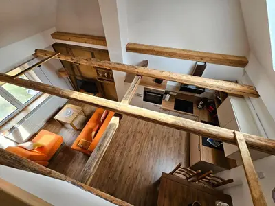 Ein Sitzbereich in der Unterkunft Kleine Bergstraße 2 - Haus 2