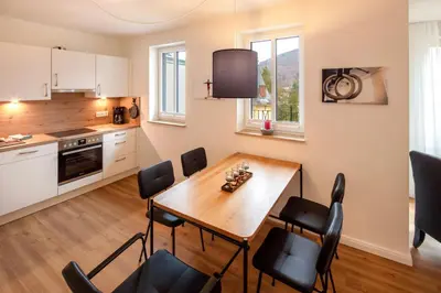 Küche/Küchenzeile in der Unterkunft Plumbohms Haus Looges