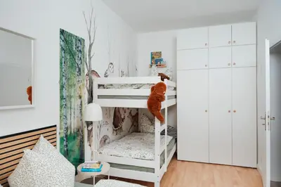 Ein Bett oder Betten in einem Zimmer der Unterkunft Waldstübchen Quedlinburg