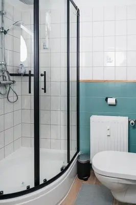 Ein Badezimmer in der Unterkunft Waldstübchen Quedlinburg