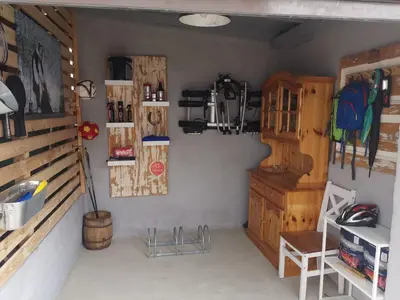 Küche/Küchenzeile in der Unterkunft Pauls Hexenhaus Wohnung Teufel mit Familienbett