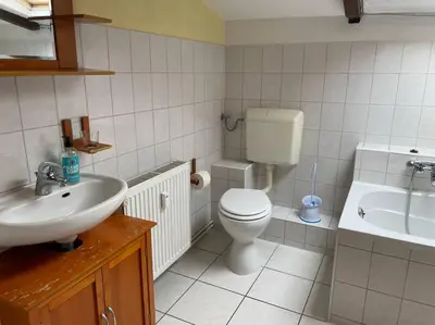 Ein Badezimmer in der Unterkunft Quartier für vier