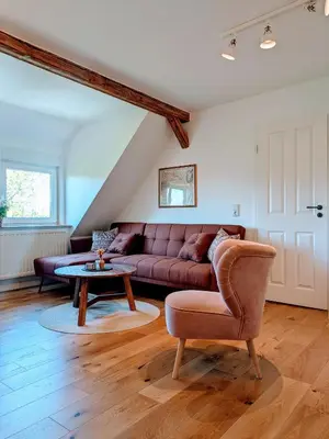 Ein Sitzbereich in der Unterkunft Quedlinburg Ferienwohnungen