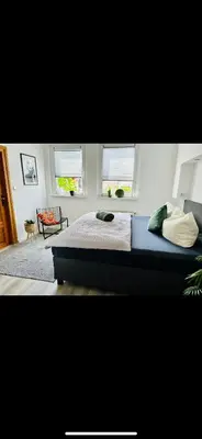 Ein Sitzbereich in der Unterkunft Lous Ferienhaus 1