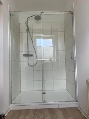 Ein Badezimmer in der Unterkunft Lous Ferienhaus 1