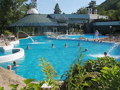 Grundriss der Unterkunft Ferienwohnung Mester mit Schwimmbad Sauna
