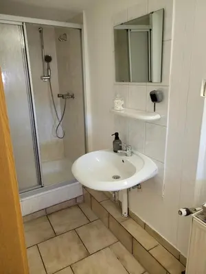 Ein Badezimmer in der Unterkunft Lous Ferienhaus 2