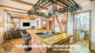 TV/Unterhaltungsangebot in der Unterkunft HARZER HEALING CENTER 2024 Romantische Landhauswohnung mit Fussbodenheizung,XXL Kochinsel,XXL Regenduschen,Modern,Hochwertig,Persönlich,Vollausgestattet